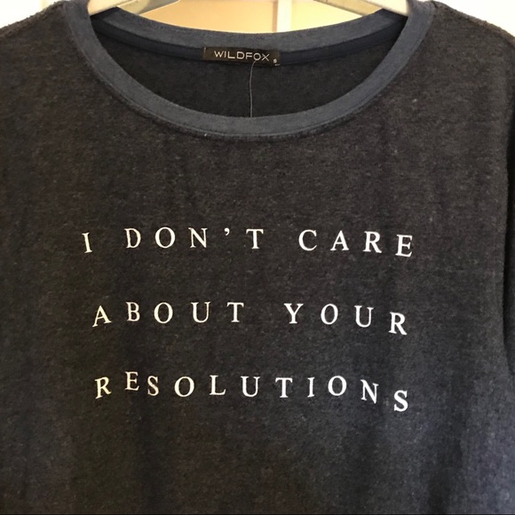 *SOLD** NWOT WILDFOX No Resolutions Sweatshirt - Picture 2 of 6